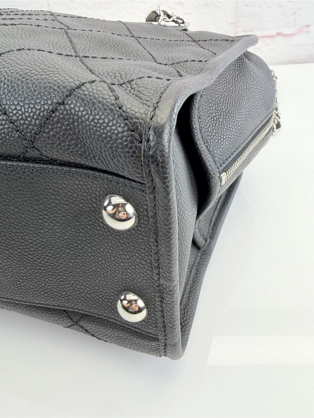 Chanel Deauville Bowling Bag Quilted Caviar Medium